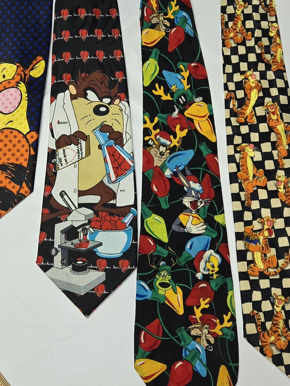 Looney Tunes Novelty Tie in Black with Multicolor Characters